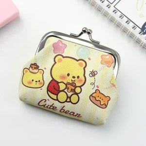 กระเป๋าใส่เหรียญ ปิ๊กแป๊กมินิ ภาพการ์ตูนหมีพู