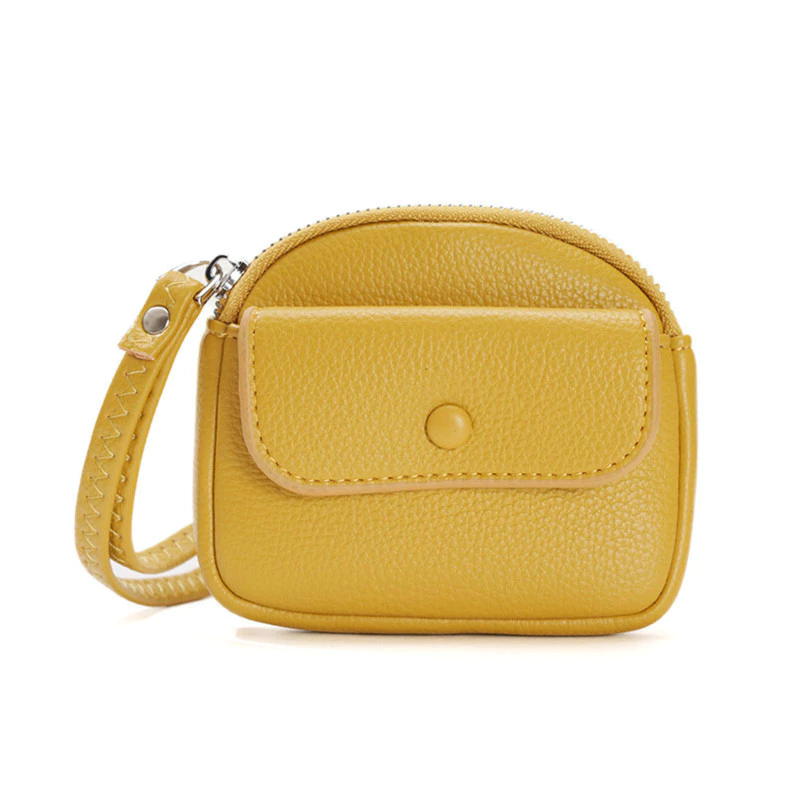 กระเป๋าใส่เหรียญแฟชั่น กระเป๋าข้อมือมินิมอล สีเหลือง กระเป๋าใส่เหรียญแฟชั่น กระเป๋าข้อมือมินิมอล สีเหลือง